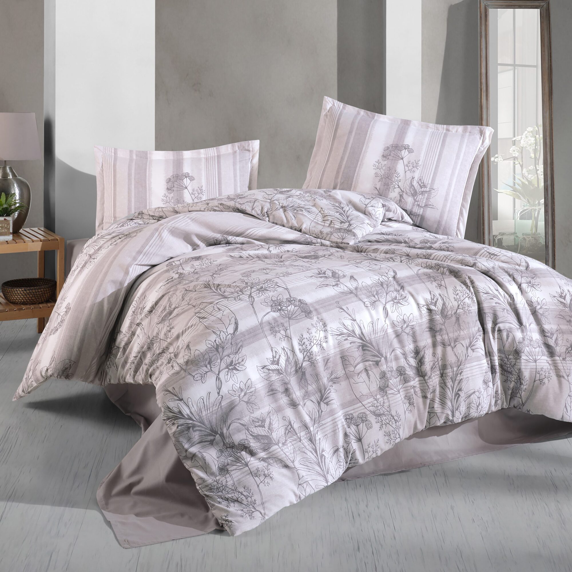 Lenjerie de pat ranforce Clasy King size, Model 15600 Lenjerie de pat ranforce Clasy King size, Model 15600