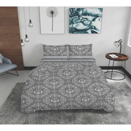 Lenjerie de pat ranforce Clasy King size, Model 15602 - imagine 2