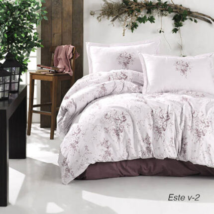 Lenjerie de pat ranforce Clasy King size, Model 1855