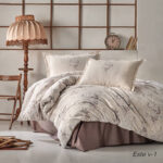 Lenjerie de pat ranforce Clasy King size, Model 1856