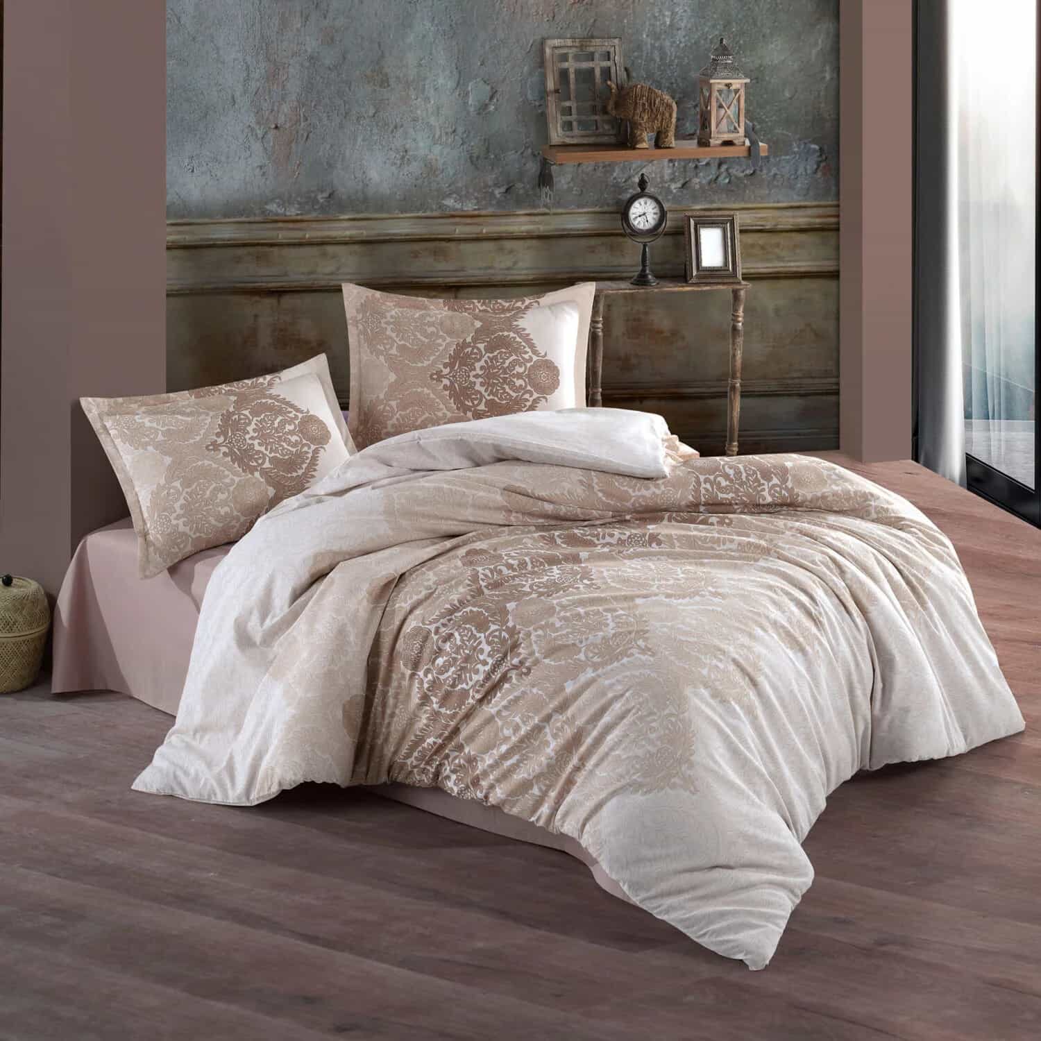 Lenjerie de pat ranforce Clasy King size, Model 6896 Lenjerie de pat ranforce Clasy King size, Model 6896