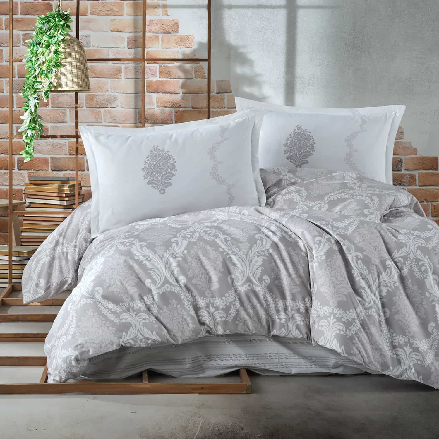 Lenjerie de pat ranforce Clasy King size, Model 6910 Lenjerie de pat ranforce Clasy King size, Model 6910