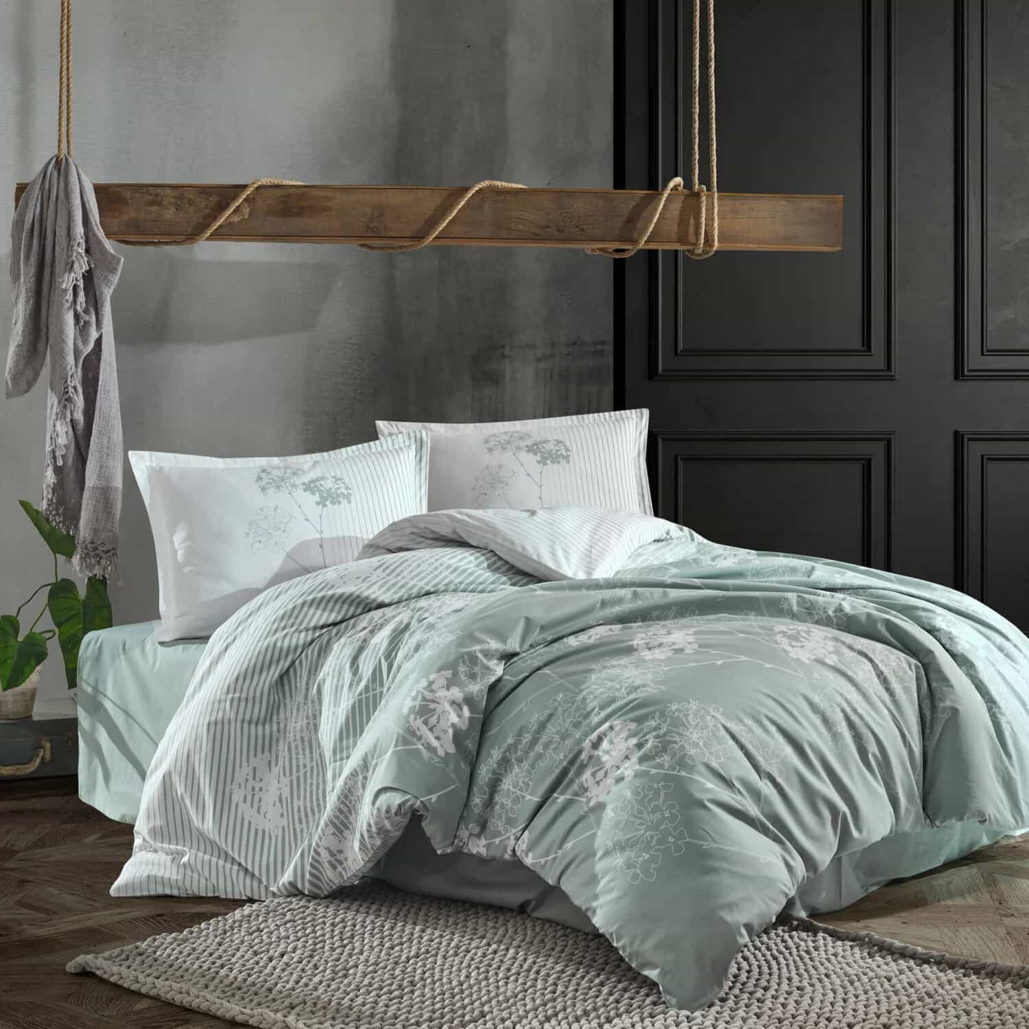 Lenjerie de pat ranforce Clasy King size, Model 6919 Lenjerie de pat ranforce Clasy King size, Model 6919