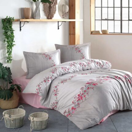 Lenjerie de pat ranforce Clasy King size, Model 6920