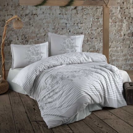 Lenjerie de pat ranforce Clasy King size, Model 6921