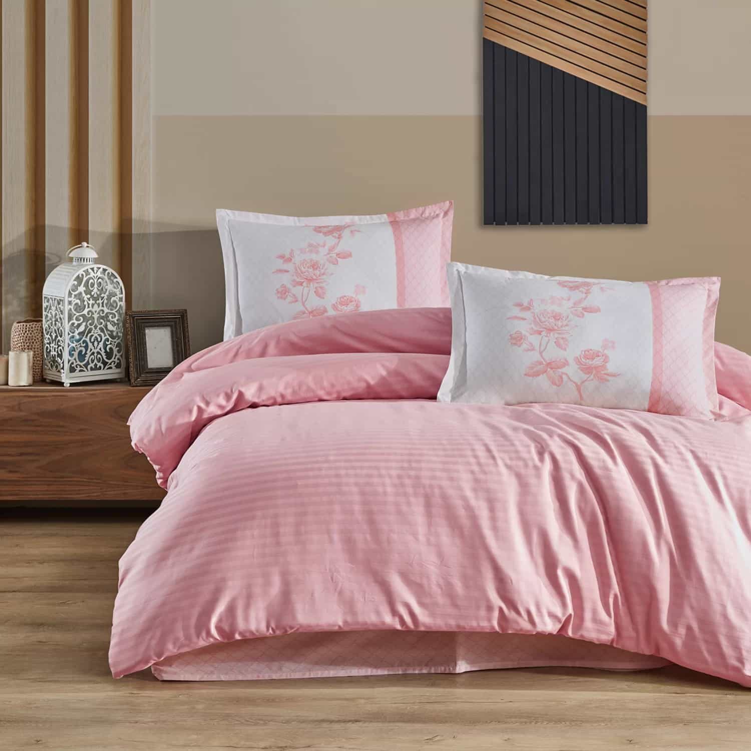 Lenjerie de pat ranforce Clasy King size, Model 6943 Lenjerie de pat ranforce Clasy King size, Model 6943