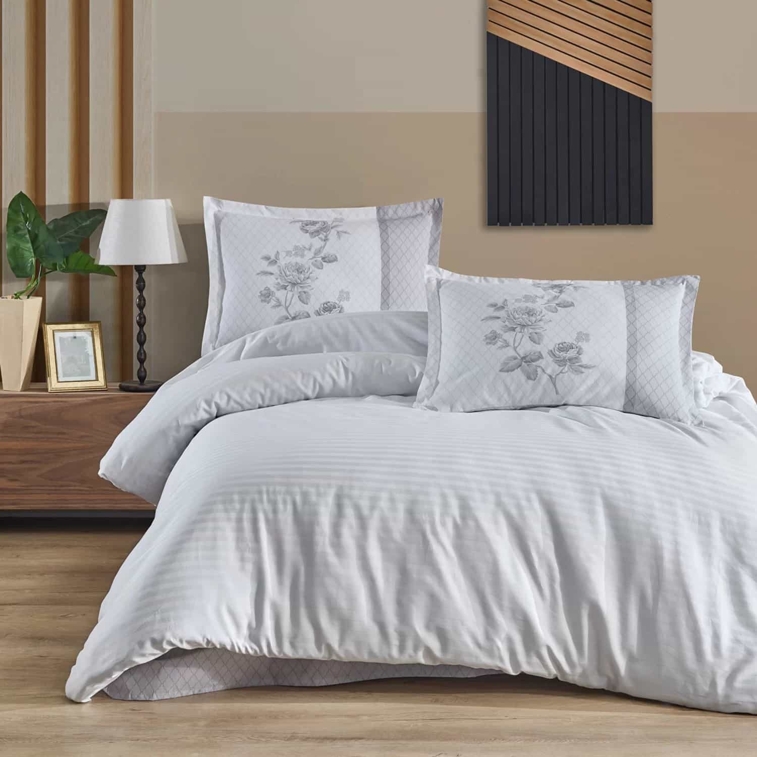 Lenjerie de pat ranforce Clasy King size, Model 6944 Lenjerie de pat ranforce Clasy King size, Model 6944
