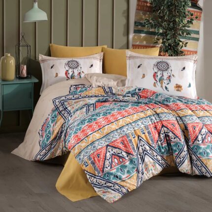 Lenjerie de pat ranforce Clasy King size, Model 6954