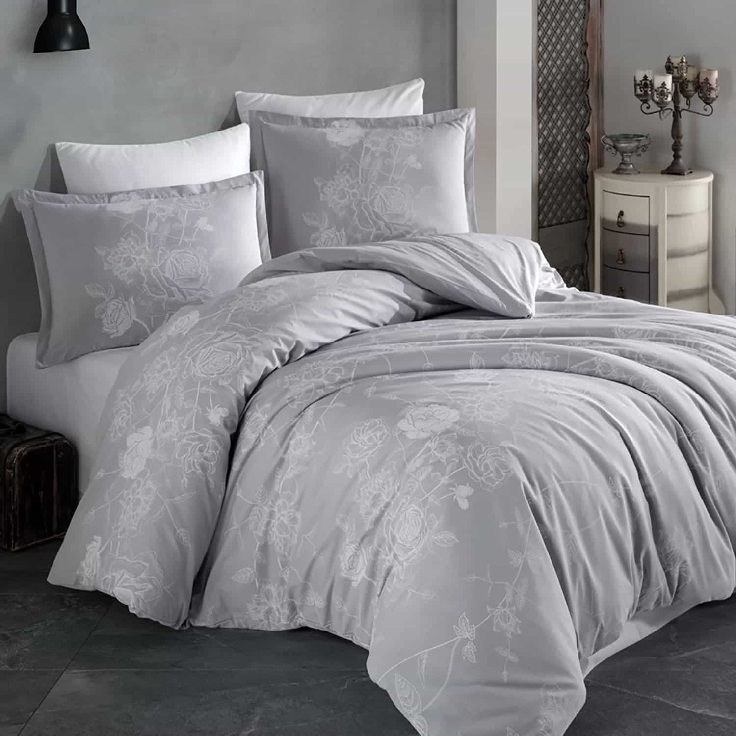 Lenjerie de pat ranforce Clasy King size, Model 6955 Lenjerie de pat ranforce Clasy King size, Model 6955