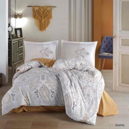 Lenjerie de pat ranforce Clasy King size, Model 6957