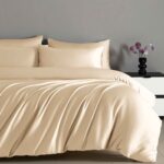 Lenjerie de pat Satin Clasy cu elastic – 4 piese, Model 14943