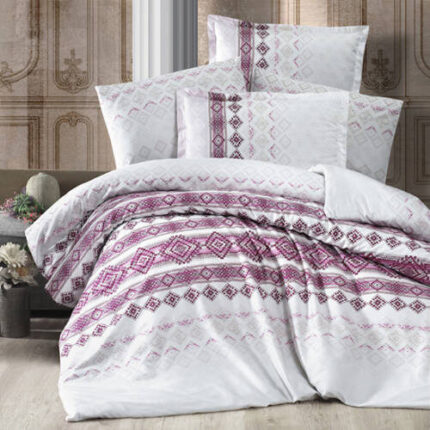 Lenjerie de pat satin Clasy King size, Model 1851