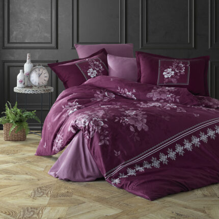 Lenjerie de pat satin Clasy King size, Model 1887