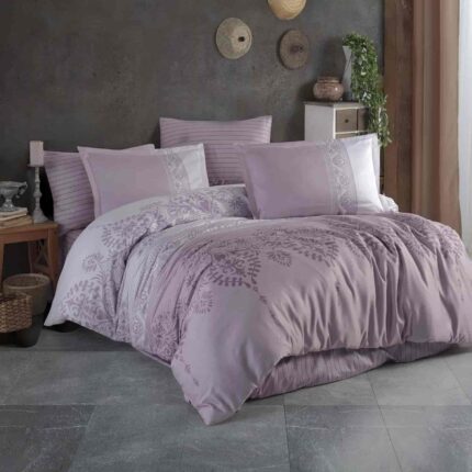Lenjerie de pat satin Clasy King size, Model 6859