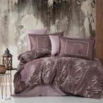 Lenjerie de pat satin Clasy King size, Model 6866