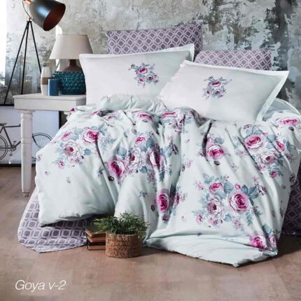 Lenjerie de pat satin Clasy King size, Model 6867