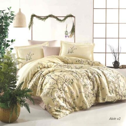 Lenjerie de pat satin Clasy King size, Model 6870