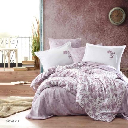 Lenjerie de pat satin Clasy King size, Model 6875