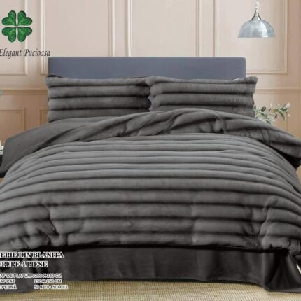 Lenjerie din blanita artificiala de iepure – 4 piese, Model 13568