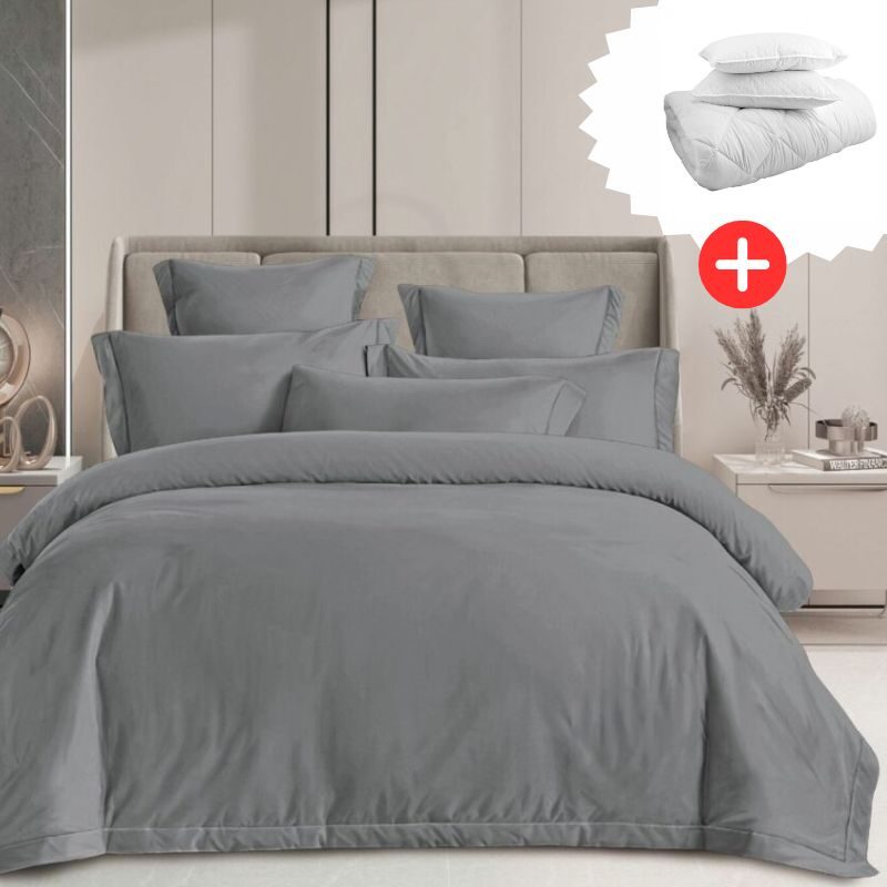 Pachet promo lenjerie de pat 100% bumbac – cu elastic – 4 piese + Pilota + 2 Perne, Model 18271 Pachet promo lenjerie de pat 100% bumbac – cu elastic – 4 piese + Pilota + 2 Perne, Model 18271