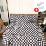 Pachet promo lenjerie de pat bumbac finet 6 piese + Pilota + 4 Perne, Model 11096 - imagine 2