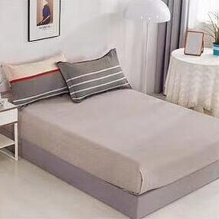 Pachet promo lenjerie de pat bumbac finet cu elastic 6 piese + Pilota + 2 Perne, Model 11077