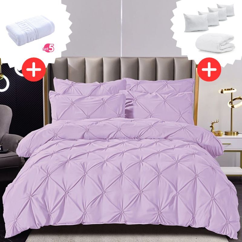 Pachet Promo Lenjerie de pat bumbac finet deluxe + Set 5 prosoape 100% Bumbac + Pilota + 4 Perne, Model 9219 Pachet Promo Lenjerie de pat bumbac finet deluxe + Set 5 prosoape 100% Bumbac + Pilota + 4 Perne, Model 9219