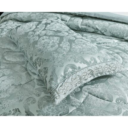 Set lenjerie de pat bumbac Jacquard + Pilota Jacquard + Perna – 7 piese, Model 10992