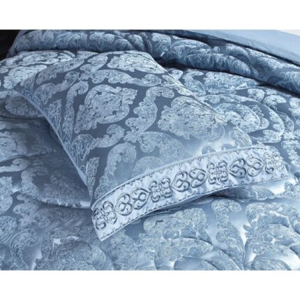 Set lenjerie de pat bumbac Jacquard + Pilota Jacquard + Perna – 7 piese, Model 10995