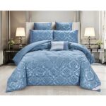Set lenjerie de pat bumbac Jacquard + Pilota Jacquard + Perna – 7 piese, Model 10995 - imagine 5